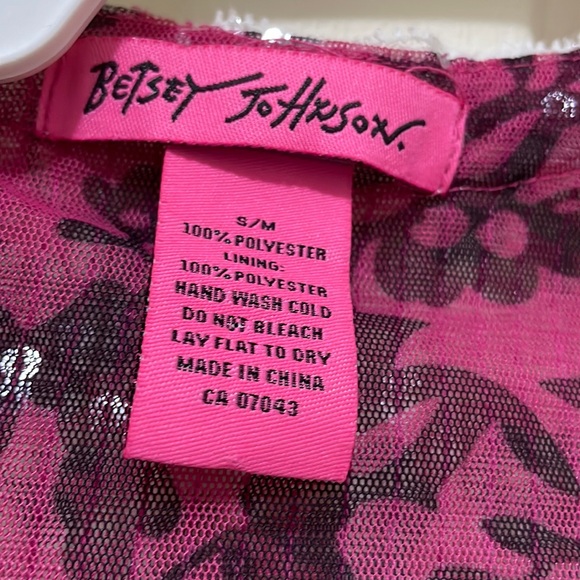 Betsey Johnson pink floral print bolero (sz sm) - Picture 2 of 6